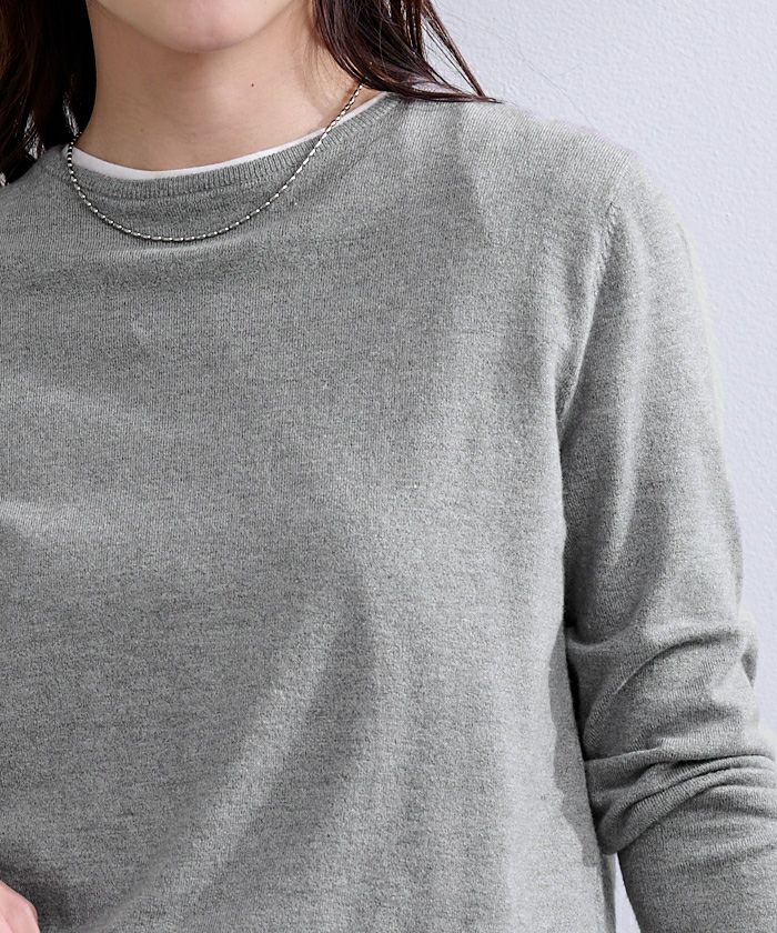 【美品】 Deuxieme Classe / ドゥーズィエムクラス | 2021AW | キッドモヘア混 Winter クルーネックニット | F |  サックスブルー | レディース
