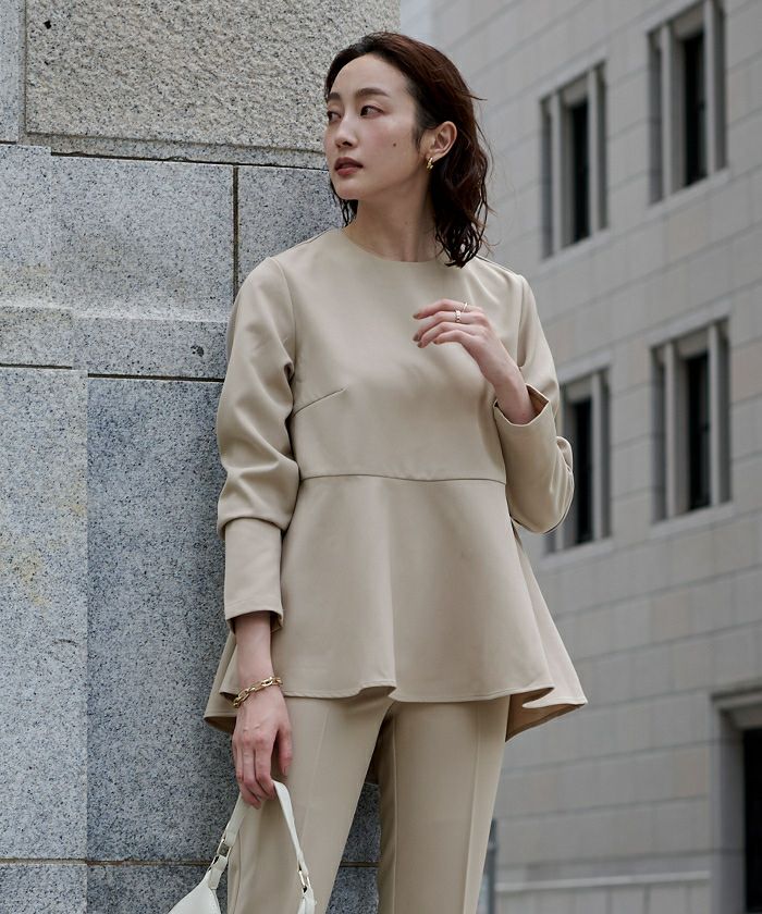 クルーネックペプラムプルオーバー | ur 