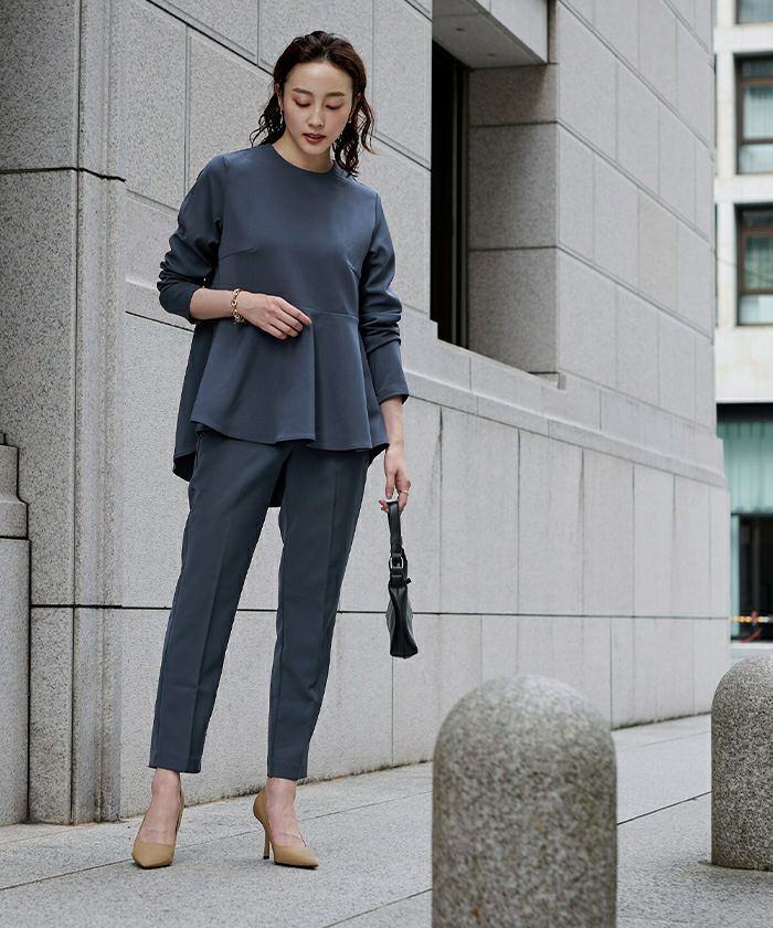 クルーネックペプラムプルオーバー | ur 