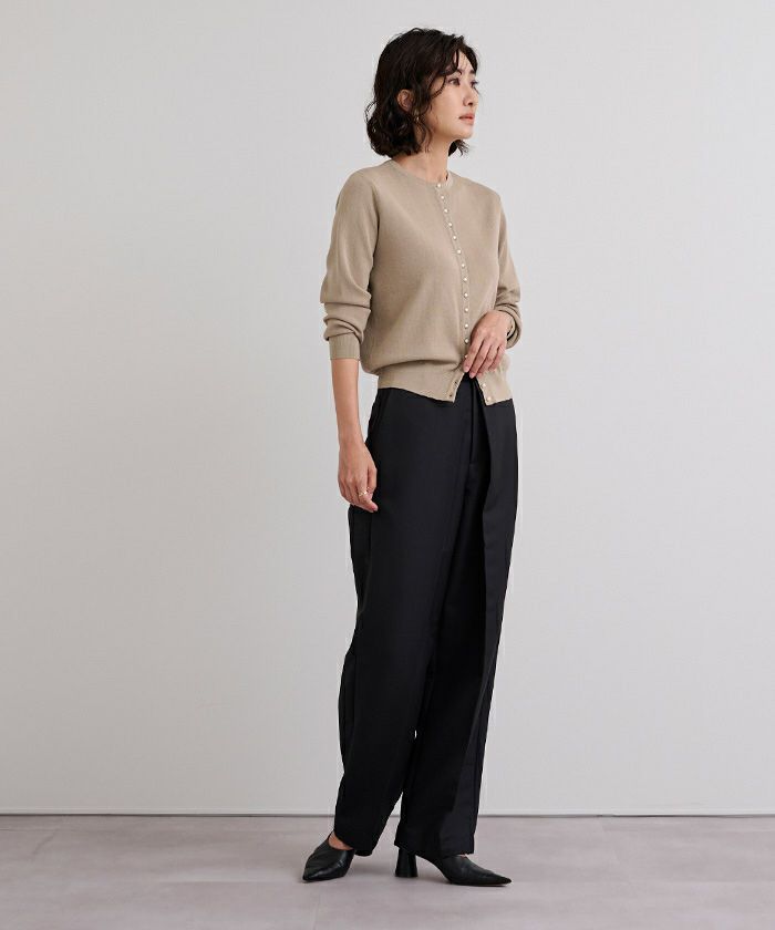 2wayパール釦ニットカーディガン【メール便可／70】 | ur's（ユアーズ）