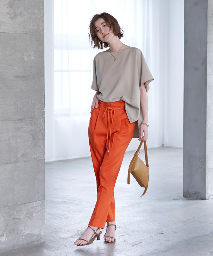 ベルト付ハイウエストタックパンツ | ur's（ユアーズ）