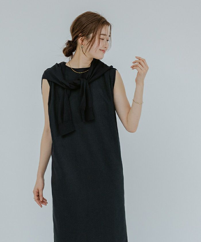 ノースリーブコクーンロングワンピース【メール便可／80】 | ur 