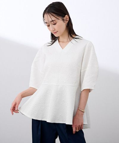 Ballsey ウエストギャザーブラウス 新品未使用 レース切替ウエストギャザーブラウス | ur's（ユアーズ）