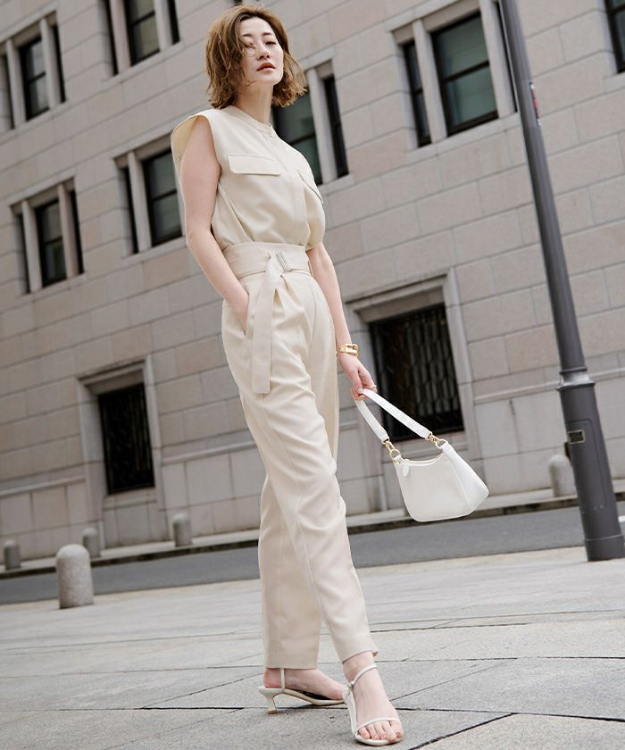 【新品タグ付き】M 麻 リネン テーパード パンツ ビューティーアンドユース erika6235-01.jpg