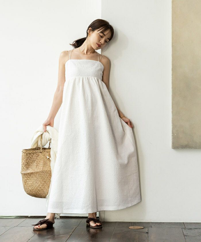 ふくれジャガードホルターキャミワンピース | ur 