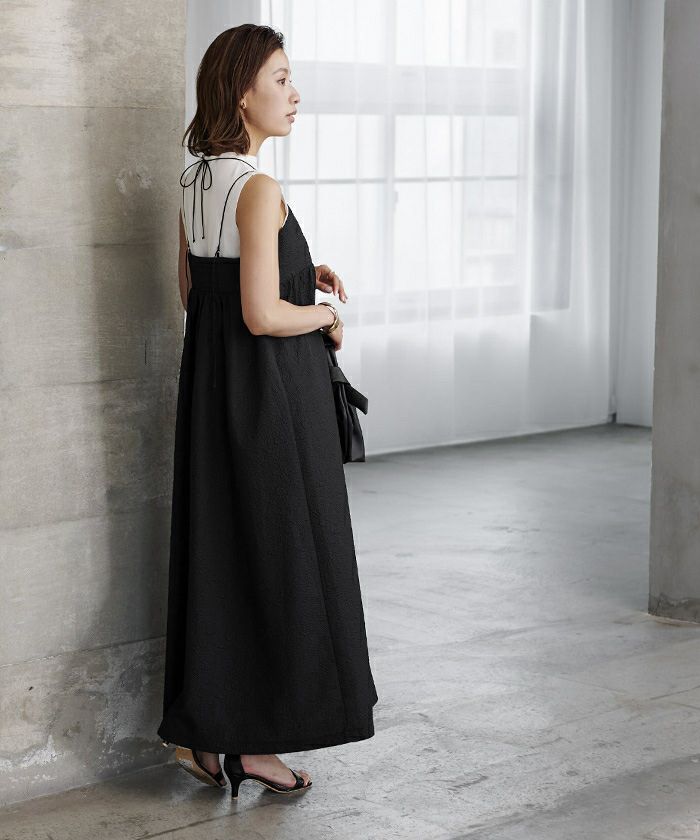 ふくれジャガードホルターキャミワンピース | ur 