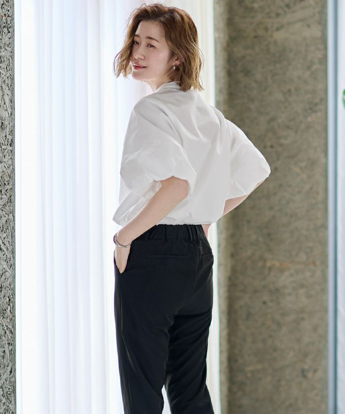 釦配色バルーンスリーブブラウス【メール便可／80】 | ur's（ユアーズ）