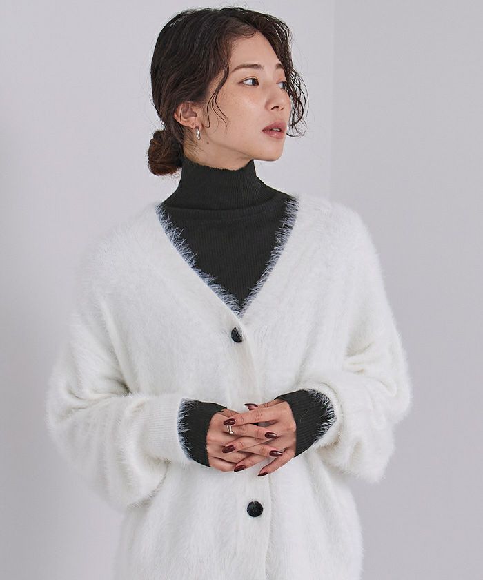 ウールブレンドハイネックリブニット【メール便可／100】 | ur's