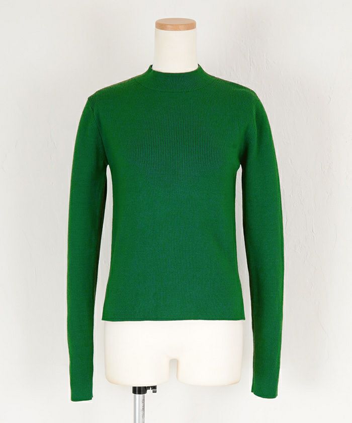 フィンガーホール付ハイネックベーシックリブニット | ur's（ユアーズ）