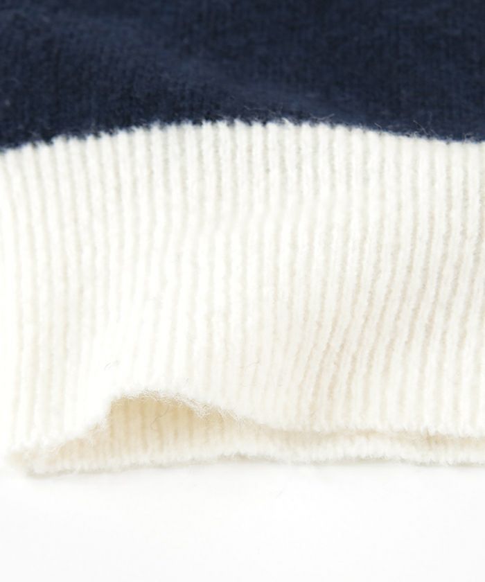 バイカラーニットカーディガン | ur 