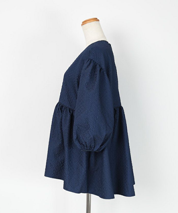 ふくれジャガードパイピングトップス | ur's（ユアーズ）