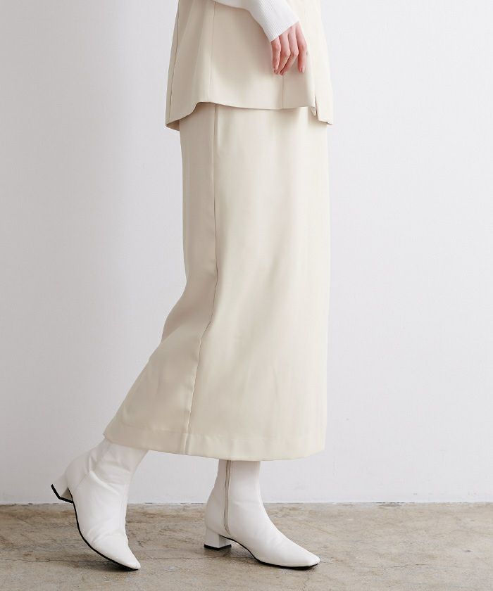 新品△ebure 含み //リネンベルテッドタイトスカート△サイズ36  