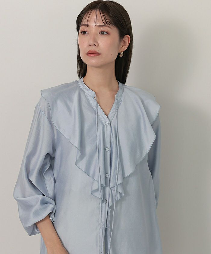 【美品】styling/ ラッフルスリムブラウス ラッフルデザインブラウス | ur's（ユアーズ）