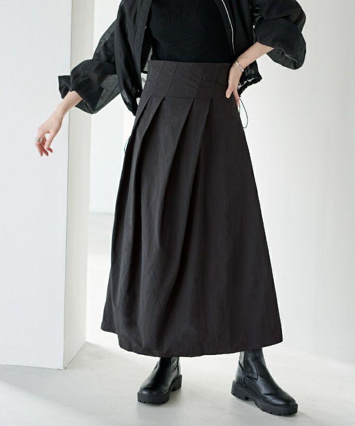 COMME des GARCONS リネンドットタックアシンメトリー スカート 人気アイテム COMME des GARCONS リネンドットタック
