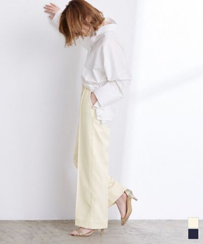 サテンストレートパンツ【メール便可/100】 | ur's(ユアーズ) サテンストレートパンツ【メール便可/100】 | ur's(ユアーズ)