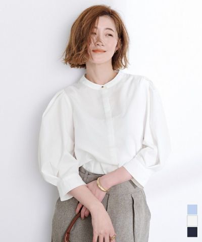 累計販売数1万枚突破!】ボリューム袖ブラウス【メール便可/100 累計販売数1万枚突破!】ボリューム袖ブラウス【メール便可/100