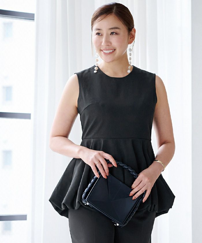 ノースリーブバルーンペプラムトップス | ur 