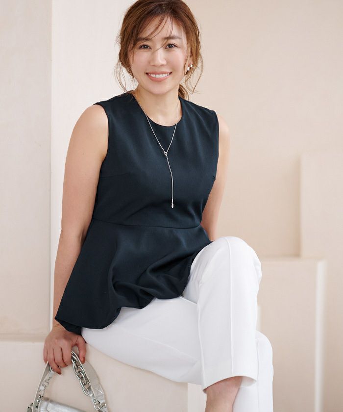 ノースリーブバルーンペプラムトップス | ur 