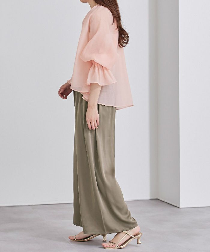 サテンイージードレープパンツ【メール便可／100】 | ur's（ユアーズ）