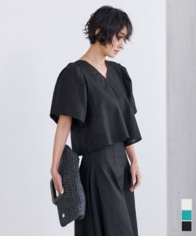 極美品✨定価1.1万❤️ 麻 ドアーズ リネンタックボリューム