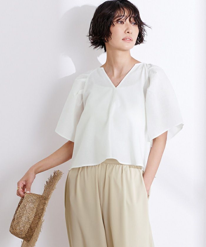 «処分価格»マガリ ウオッシュド・コットンリネンタックスリーブブラウス 000000041137-09-l.jpg?t=