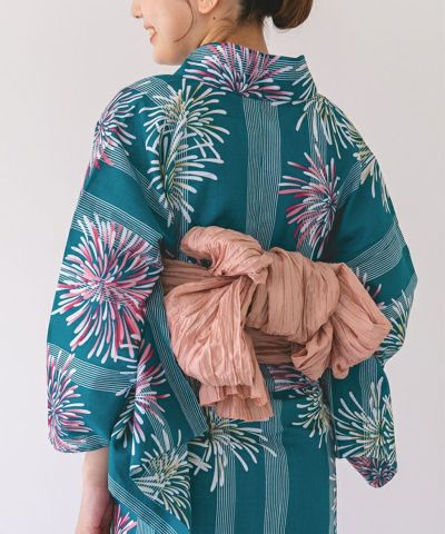 単品]麻の葉古典柄綿麻浴衣通販｜レディースファッション・洋服