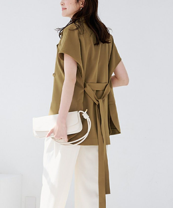 cen. トレンチ　ジレ　ベージュ トレンチデザインジレ/ブラウス | ur's（ユアーズ）