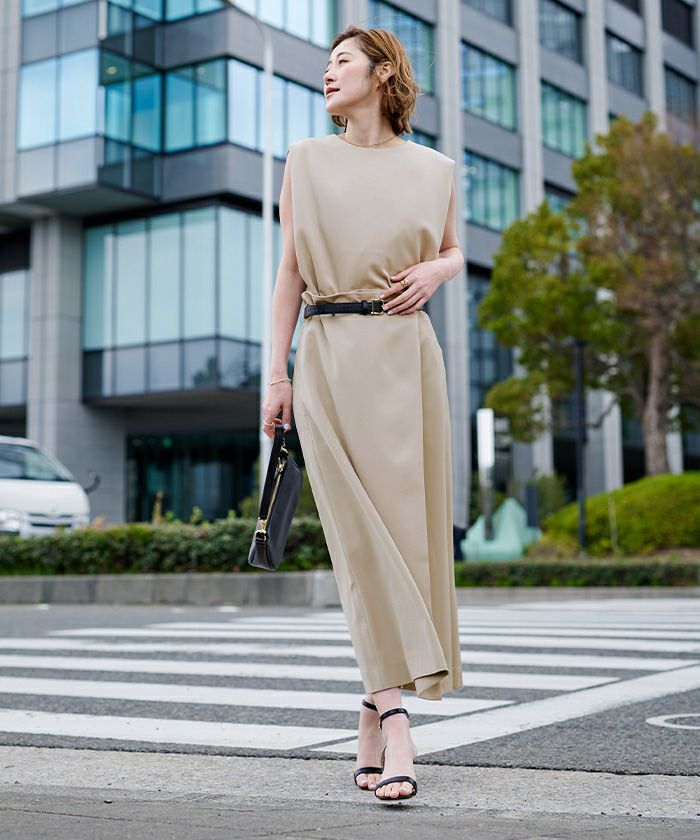 ベルト付ラップロングスカート | ur 