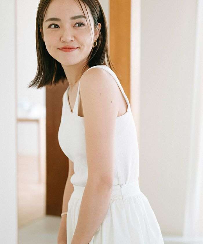 カップ付アシンメトリーデザインタンクトップ | ur