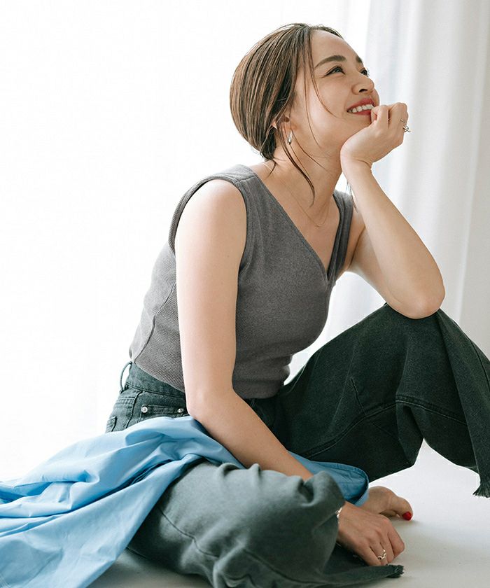 カップ付アシンメトリーデザインタンクトップ | ur