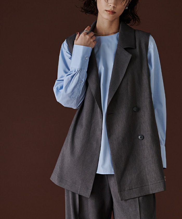 タックショルダーハンサムブラウス（チェック） | all item| yori