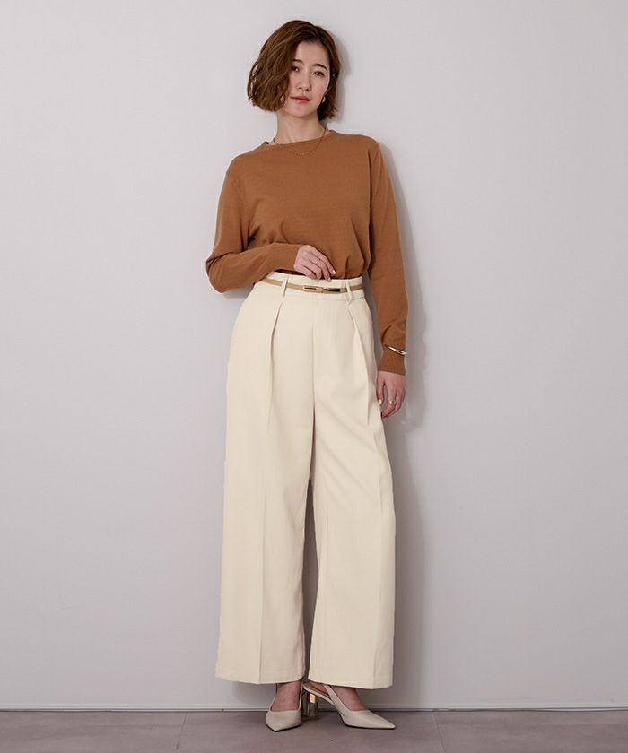 センタープレスタックワイドパンツ | ur's（ユアーズ）