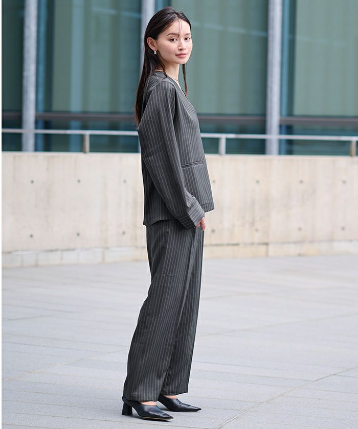 美品】 Rokh / ロック | ベルテッド センタープレス ワイドパンツ | 38  