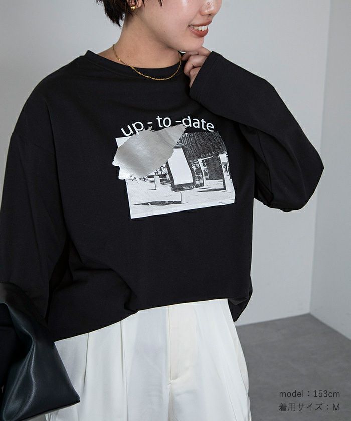 6(ROKU)＞フォト プリント ロングスリーブ Tシャツ LIP