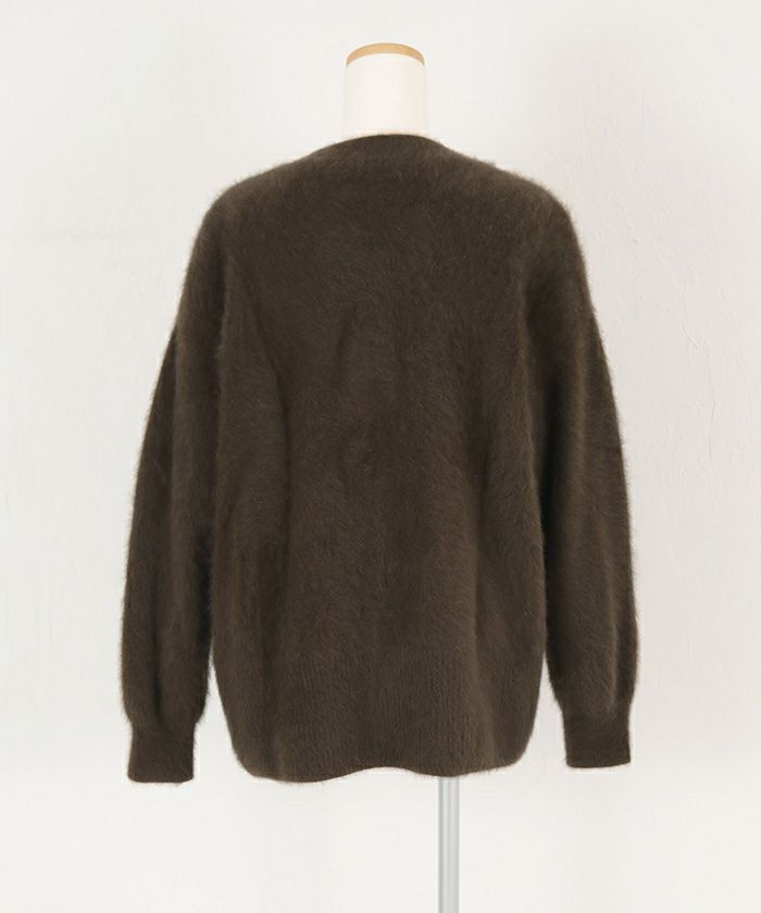 ロエフ LOEFF フリンジVネックカーディガン トップス