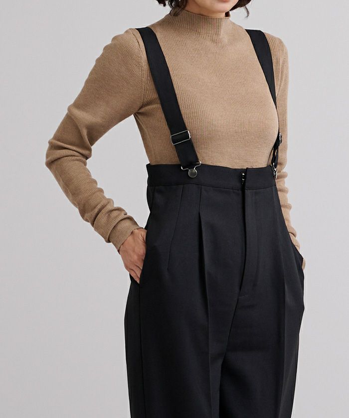 センタープレスダブルサロペットパンツ | ur 