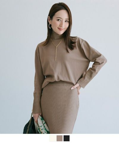 今季一番 ハイネックドロップショルダーオーバーサイズニット | ur's ニット/セーター