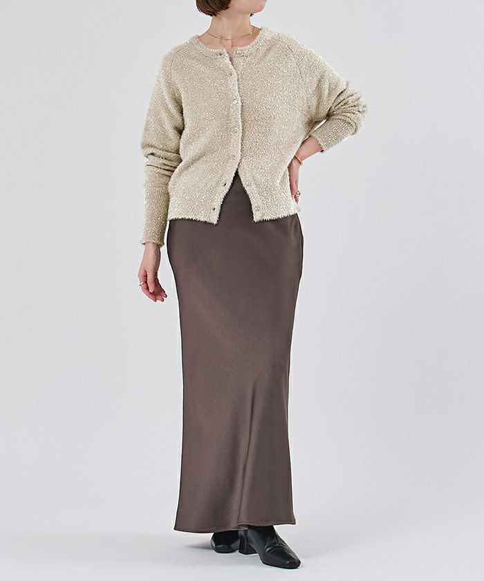 クルーネックラメカーディガン | ur's（ユアーズ）