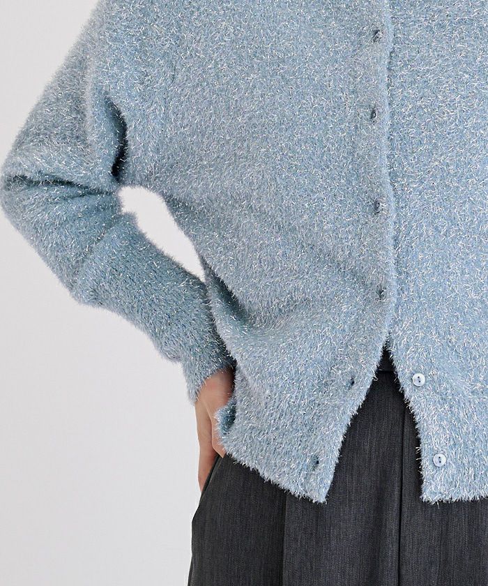 クルーネックラメカーディガン | ur's（ユアーズ）