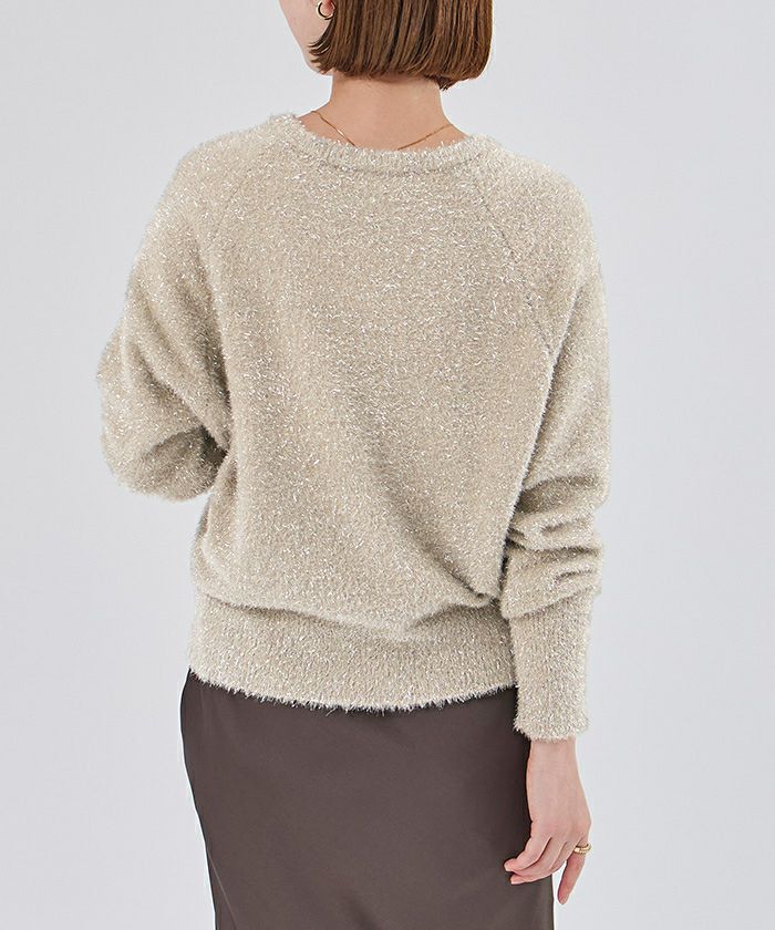 クルーネックラメカーディガン | ur's（ユアーズ）