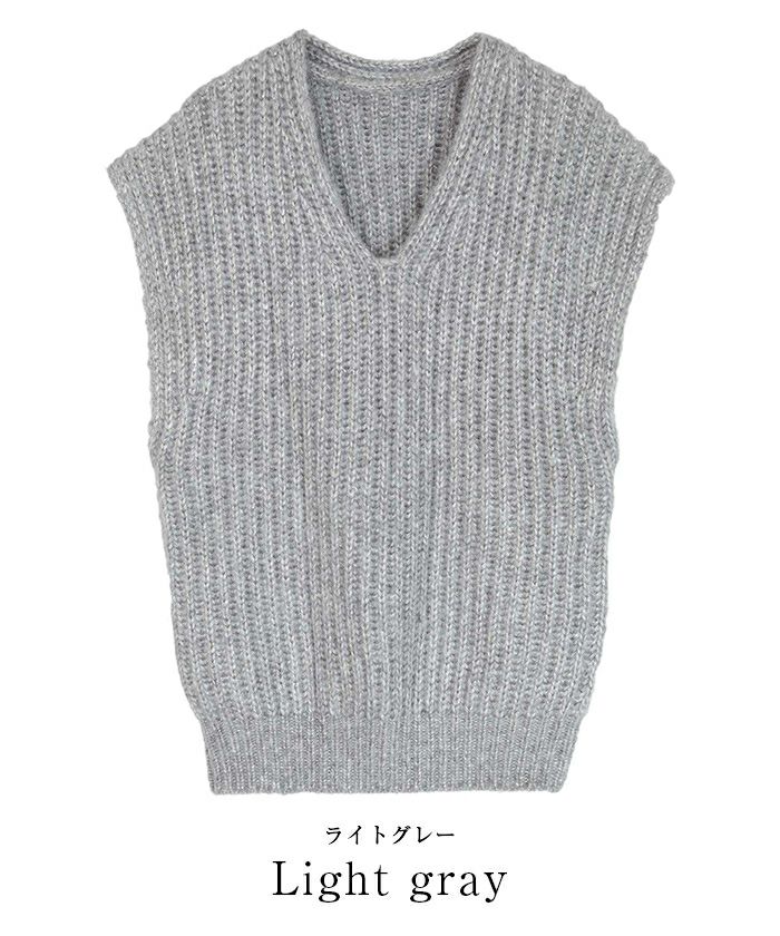 コイルラメニットベスト
