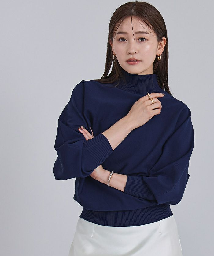 スポンディッシュハイネックドルマンスリーブニット | ur's（ユアーズ）