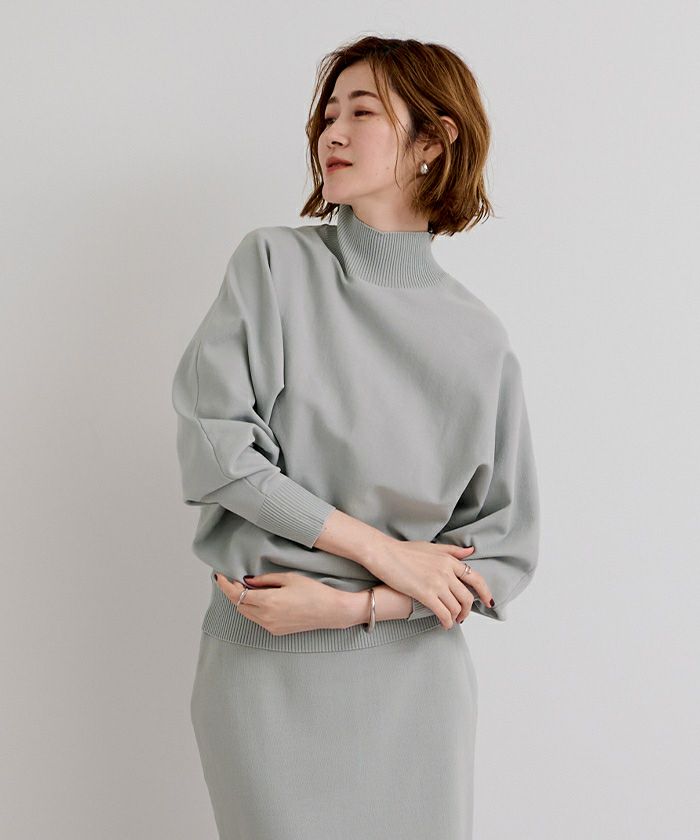 スポンディッシュハイネックドルマンスリーブニット | ur's（ユアーズ）