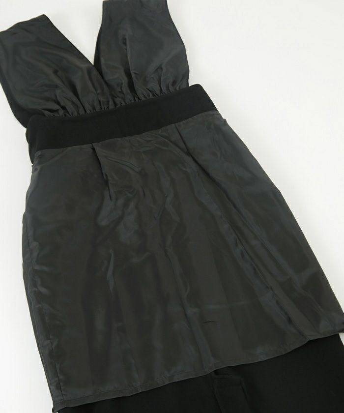 ギャザーデザインハイウエストサロペットスカート | ur's（ユアーズ）