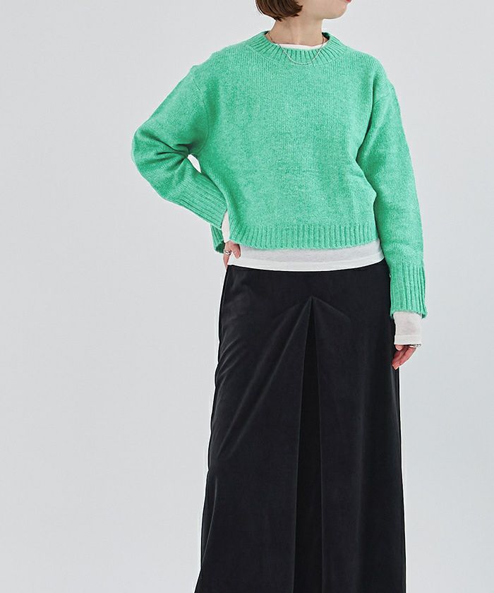 クルーネッククロップドオーバーサイズニット | ur's（ユアーズ）