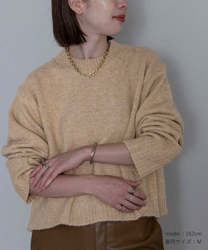 クルーネッククロップドオーバーサイズニット | ur's（ユアーズ）