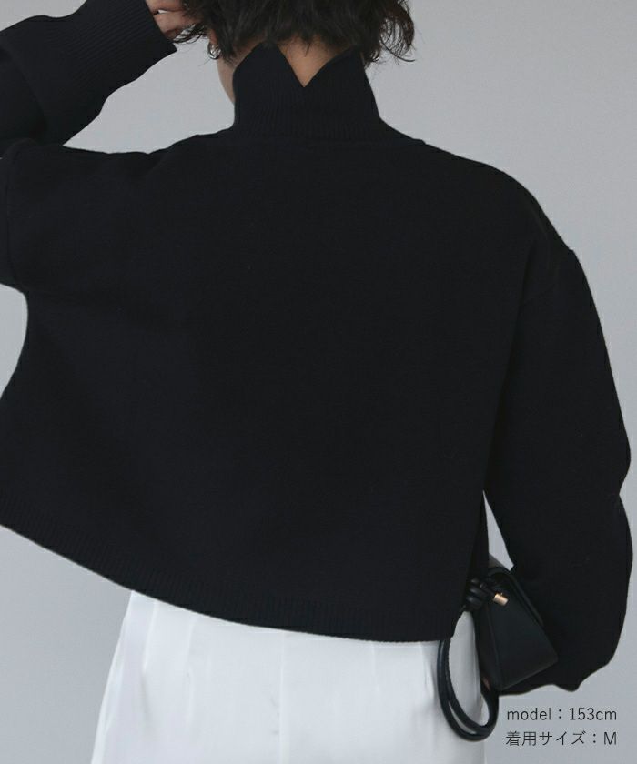 ハイネッククロップドスウェットライクニット | ur's（ユアーズ）