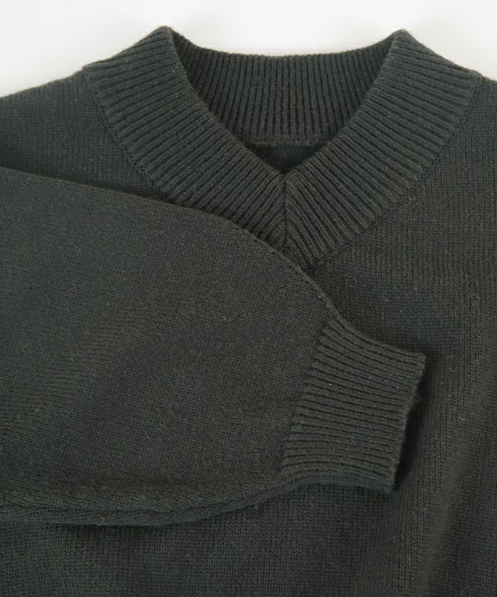 Vネックラグランニットプルオーバー | ur's（ユアーズ）