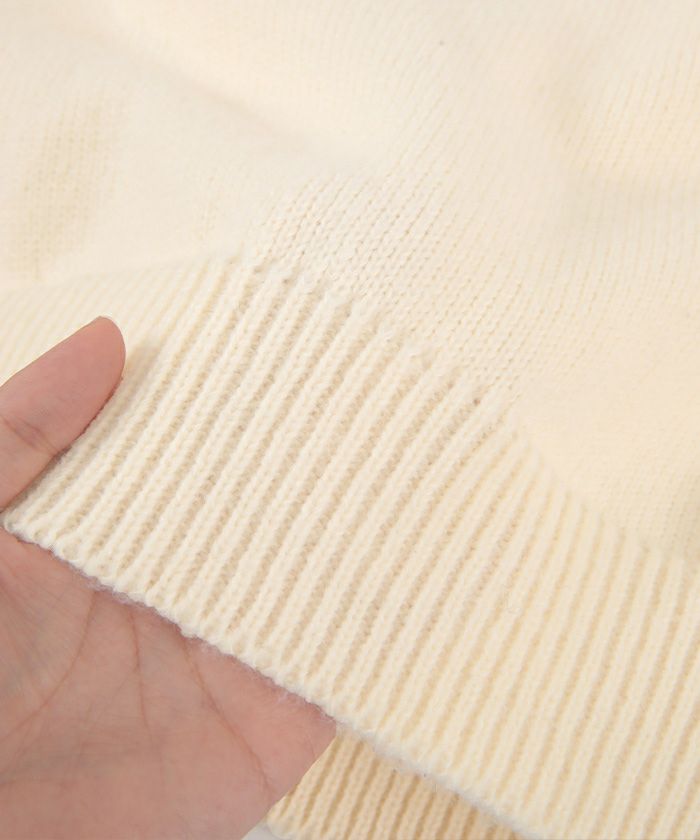 Vネックラグランニットプルオーバー | ur's（ユアーズ）