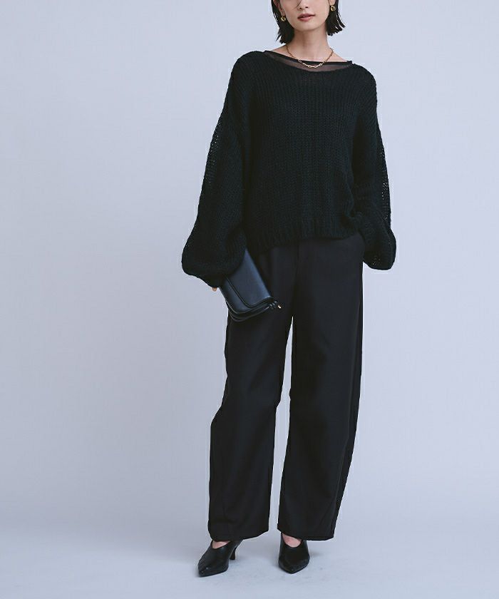 AMBIDEX Store Wool/super100 wide stand collar コート(F